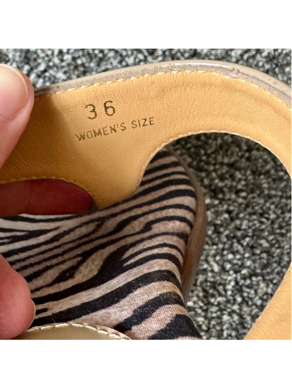Women's Hogan Patent Leather Ibiza Sandals Zebra Footbed Tortoiseshell Buckle 36 - Picture 9 of 13